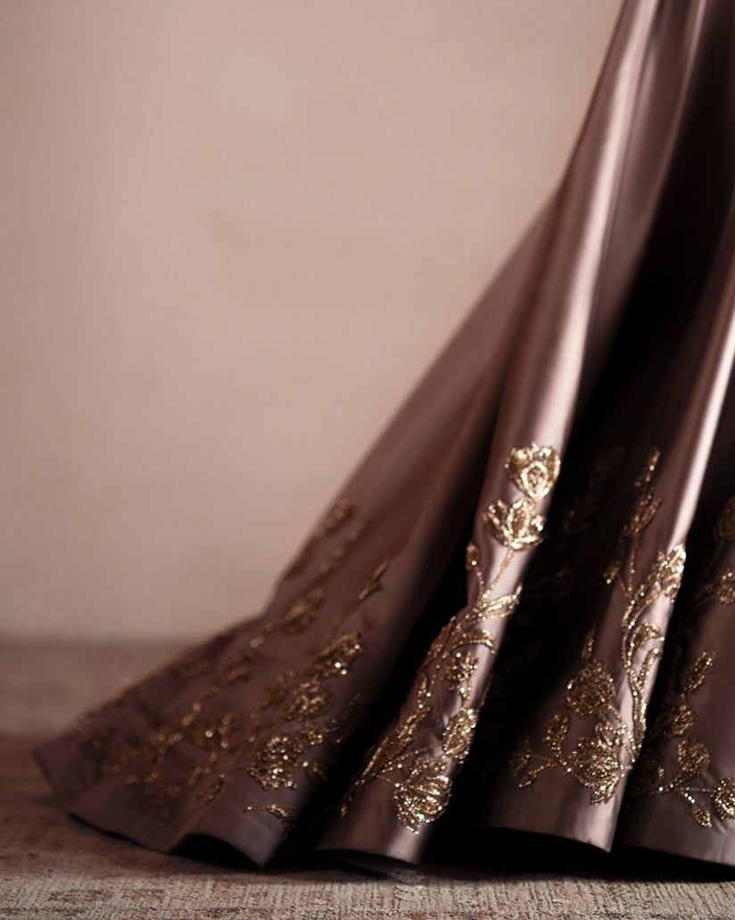 SPRING LILAC SILK LEHENGA
