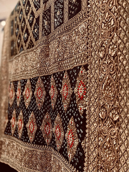 BLACK BANARASI SILK ZARDOZI DUPATTA