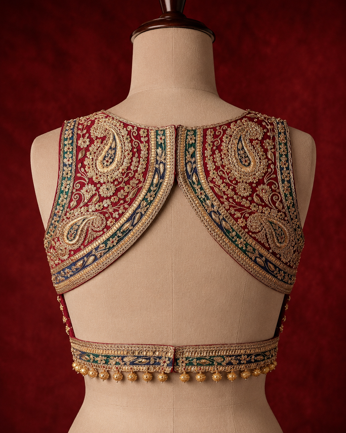 ZARDOZI & STONES HEAVY EMBROIDERED SILK LEHENGA
