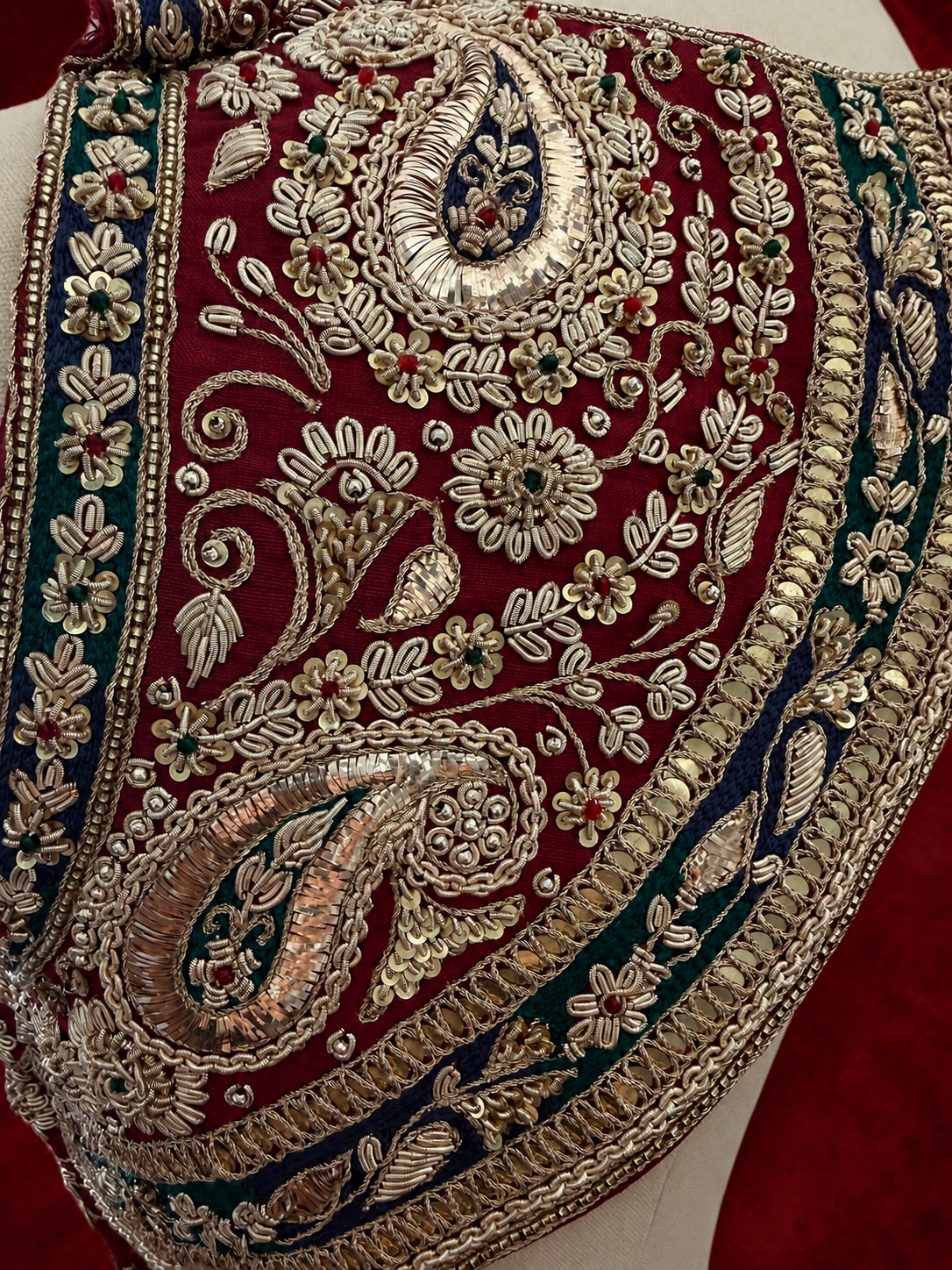 ZARDOZI & STONES HEAVY EMBROIDERED SILK LEHENGA