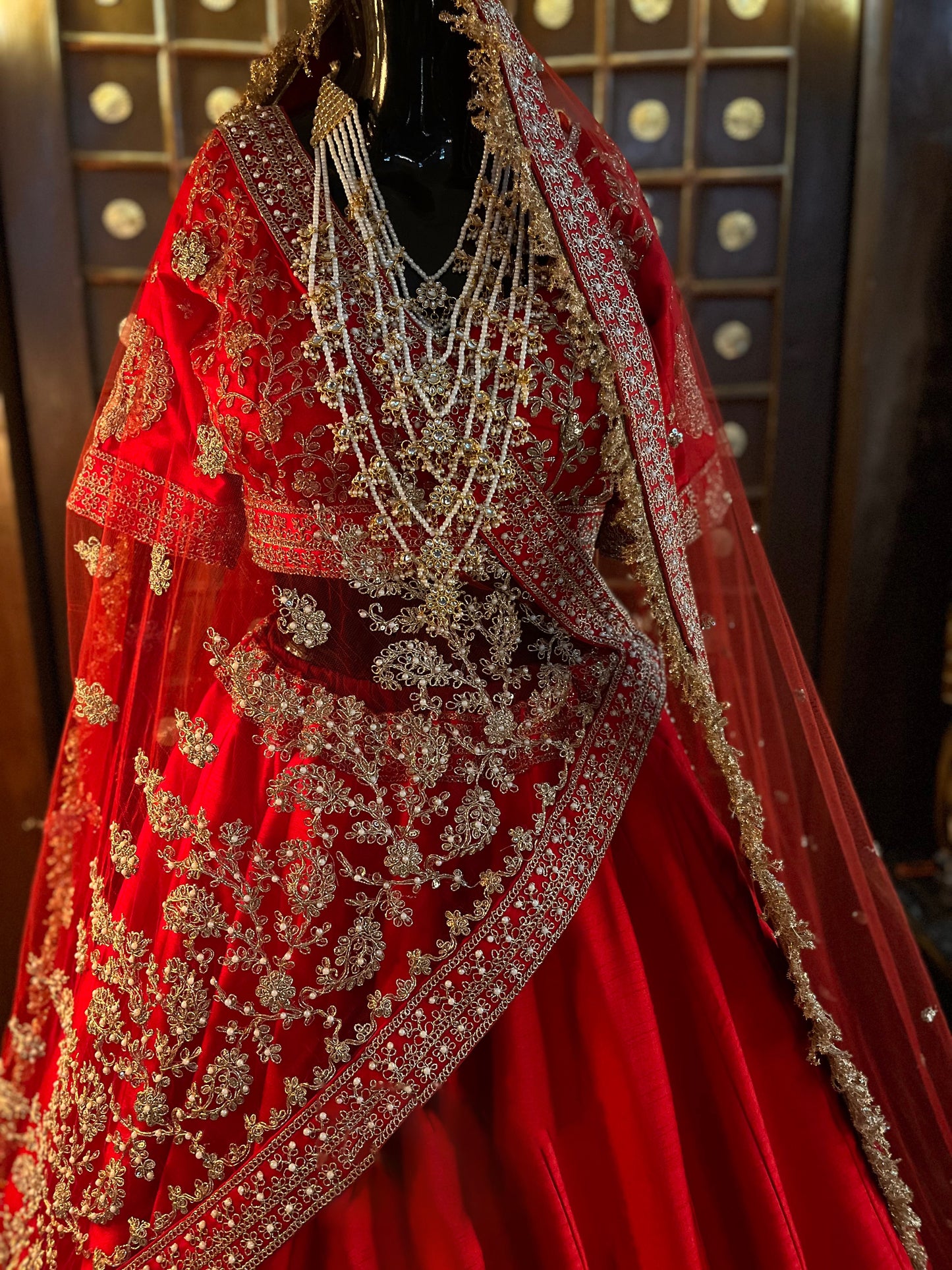 HALF BORDER BRIDAL SILK LEHENGA