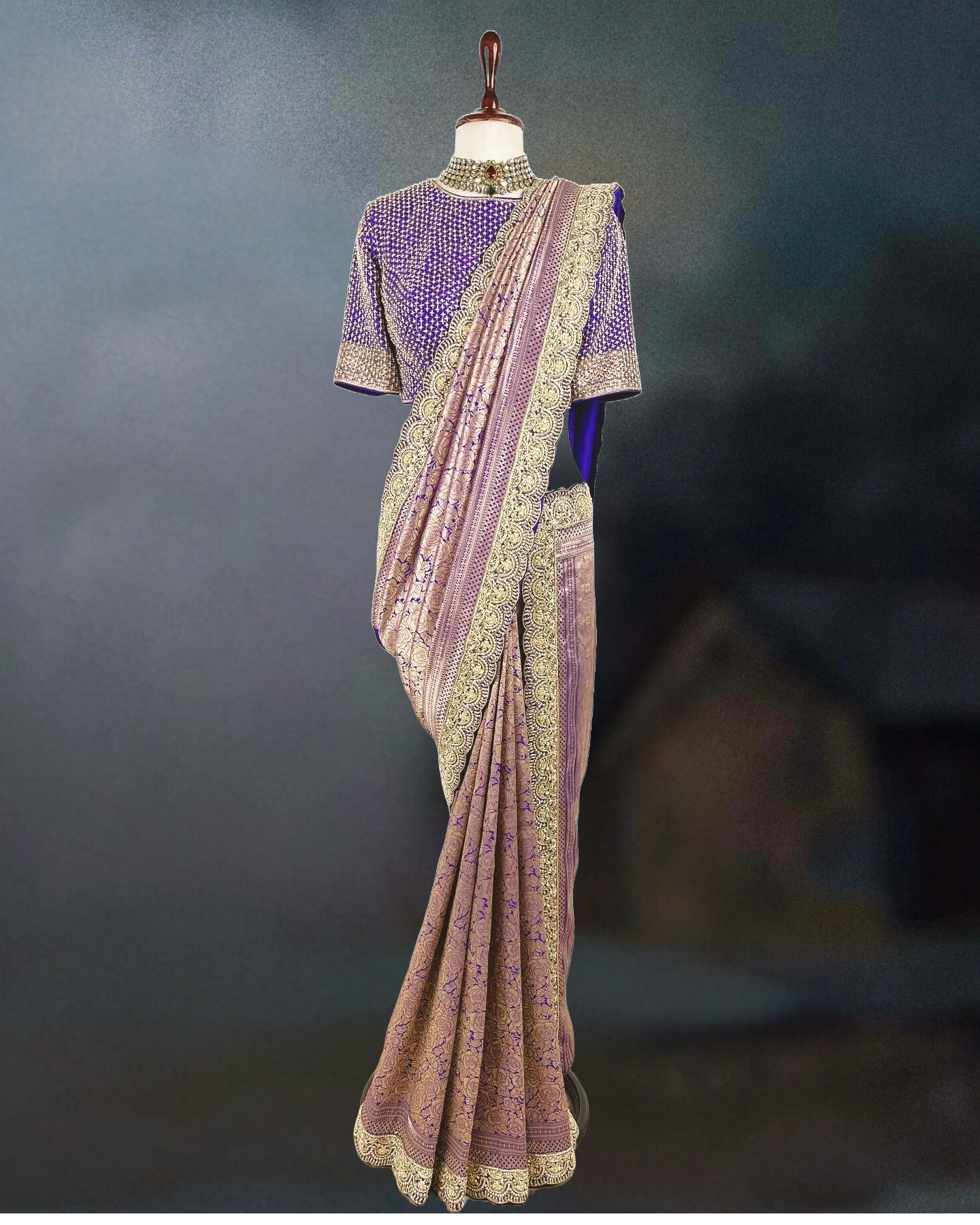 BANARASI SAREE WITH ZARDOZI WORK