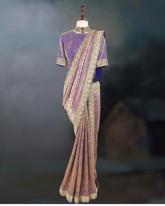 BANARASI SAREE WITH ZARDOZI WORK